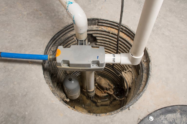 Basement sump pump installation and repair